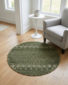 Garden Lattice Charm Collection Area Rug -  Pergola (Green) Round Green  lifestyle 43