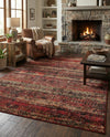Neptune Elegance Collection Area Rug -  Nereid Rectangle Burgundy  lifestyle 34