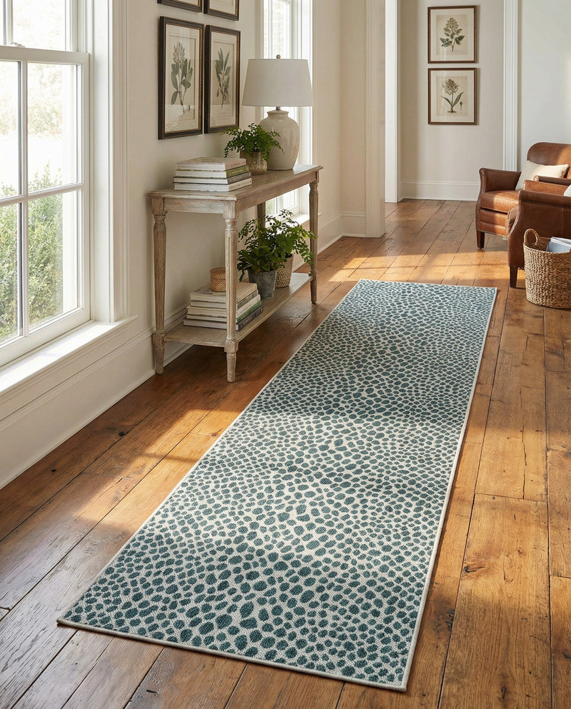 Urban Oasis Rugs Collection Area Rug -  Terrace (Teal) Runner Teal  lifestyle 48