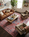 Zahara Oasis Collection Area Rug -  Essaouira Rectangle Rust Red  lifestyle 9