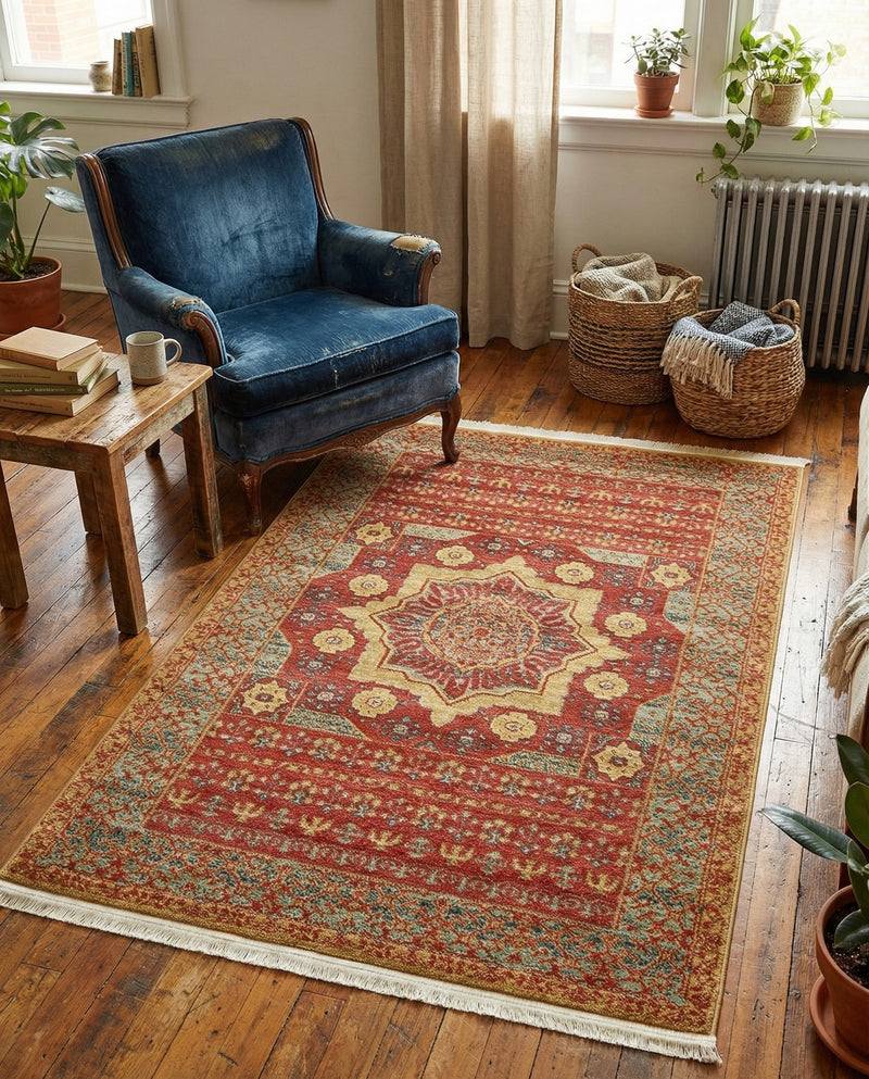 Ottoman Elegance Collection Area Rug -  Cappadocia Rectangle Red  lifestyle 27