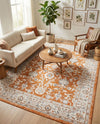 Savannah Elegance Collection Area Rug - Augusta (Rust Red) Rectangle Rust Red  lifestyle 19