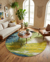 Venetian Elegance Collection Area Rug -  Chioggia Round Light Green  lifestyle 30