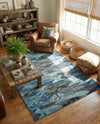 Sedona Vista Collection Area Rug -  Yucca Rectangle Blue  lifestyle 15