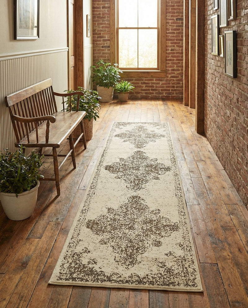 Gobi Sands Collection Area Rug -  Lop Runner Cream  lifestyle 67