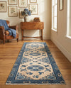 Bazaar Chic Collection Area Rug -  Casablanca Runner Ivory and Blue  lifestyle 54