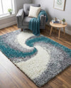Cozy Haven Shag Collection Area Rug -  Oasis Rectangle Turquoise  lifestyle 69