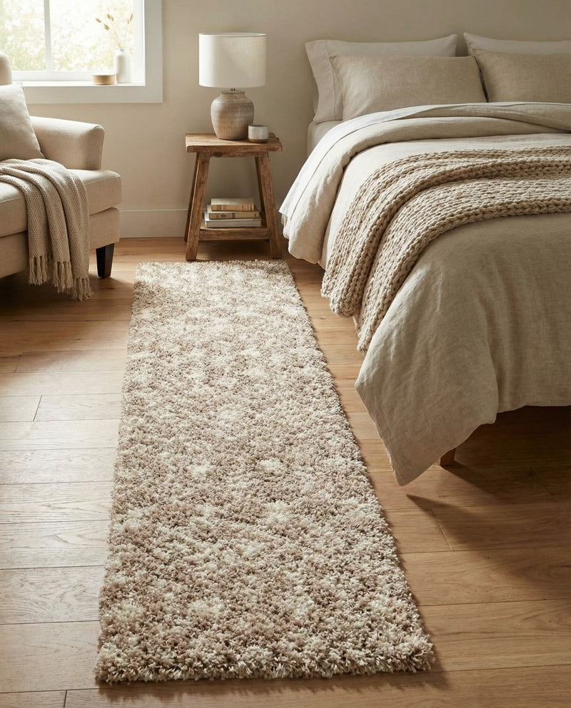 Berber Lattice Shag Collection Area Rug - Atlas (Light Brown) Runner Light Brown  lifestyle 58