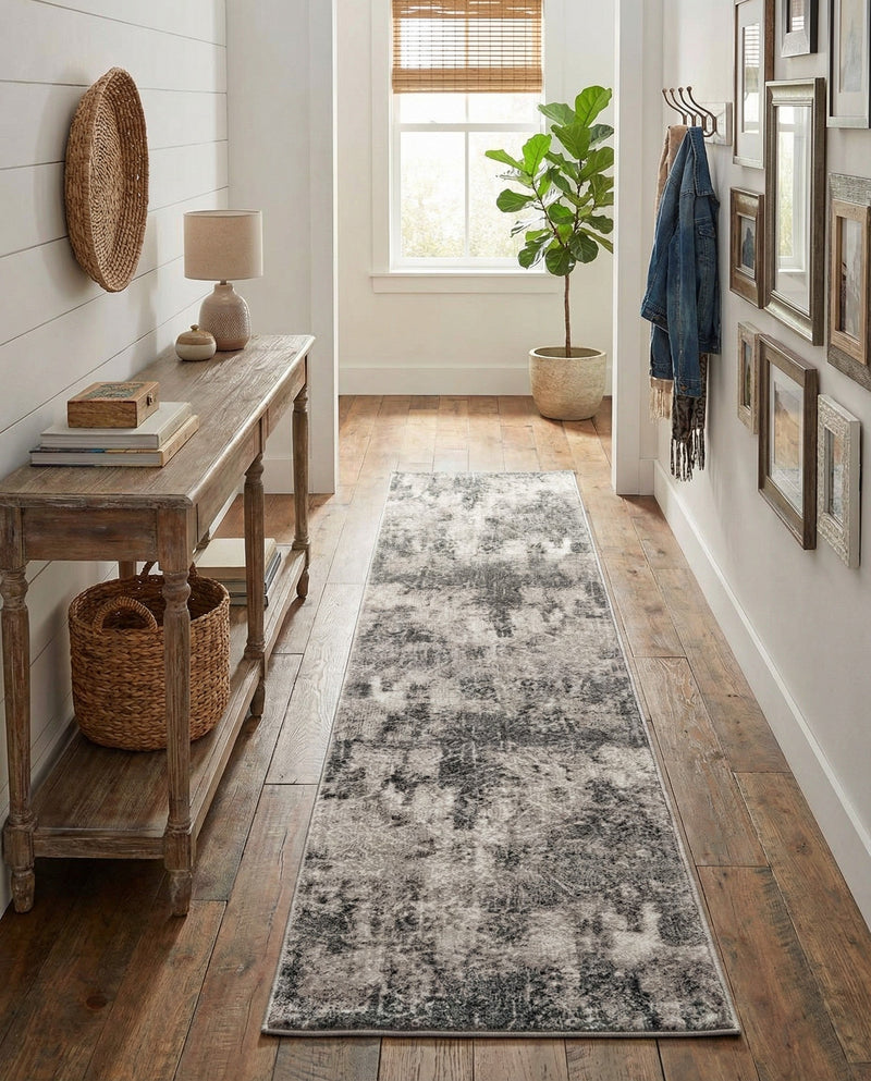 Riviera Elegance Collection Area Rug -  Grasse Runner Dark Gray  lifestyle 51