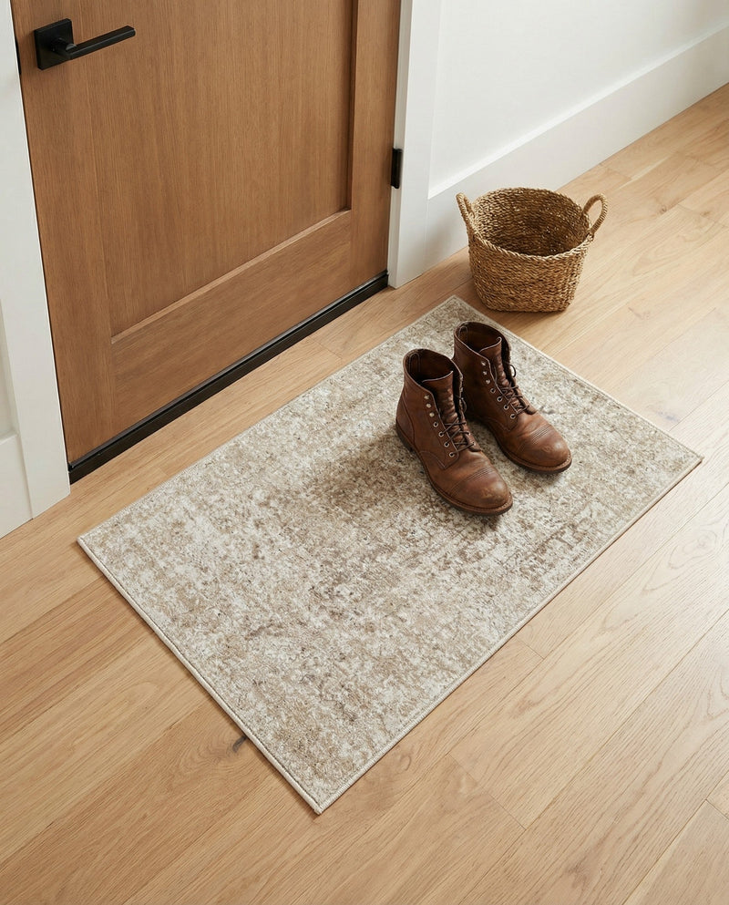 Coastal Manor Collection Area Rug -  Wavecrest Rectangle Beige  lifestyle 18