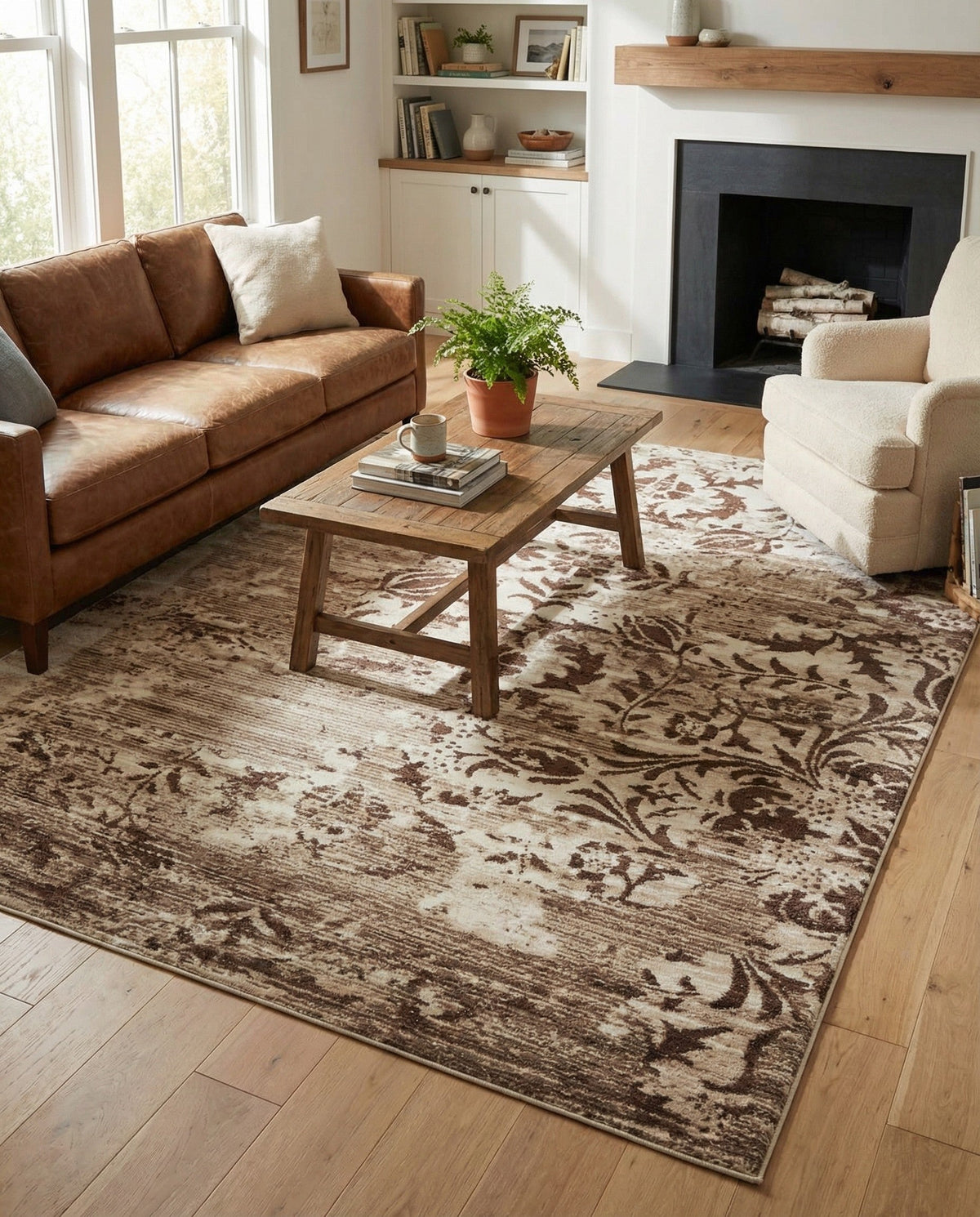 Andes Summit Collection Area Rug -  Huascarán Rectangle Chocolate Brown  lifestyle 13