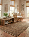 Coastal Haven Jute Collection Area Rug - Malibu Rectangle Sepia Brown  lifestyle 23