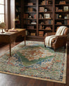 Savannah Soiree Collection Area Rug - Serengeti (Green) Rectangle Green  lifestyle 24
