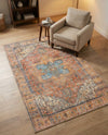 Heritage Elegance Collection Area Rug -  Windsor (Rust Red) Rectangle Rust Red  lifestyle 27