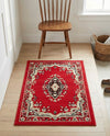 Tabriz Tapestry Collection Area Rug - Azerbaijan (Red) Rectangle Red  lifestyle 10