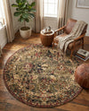 Neptune Elegance Collection Area Rug -  Galatea (Green) Round Green  lifestyle 28