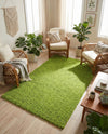 Plush Oasis Collection Area Rug - Serenity (Grass Green) Rectangle Grass Green  lifestyle 21
