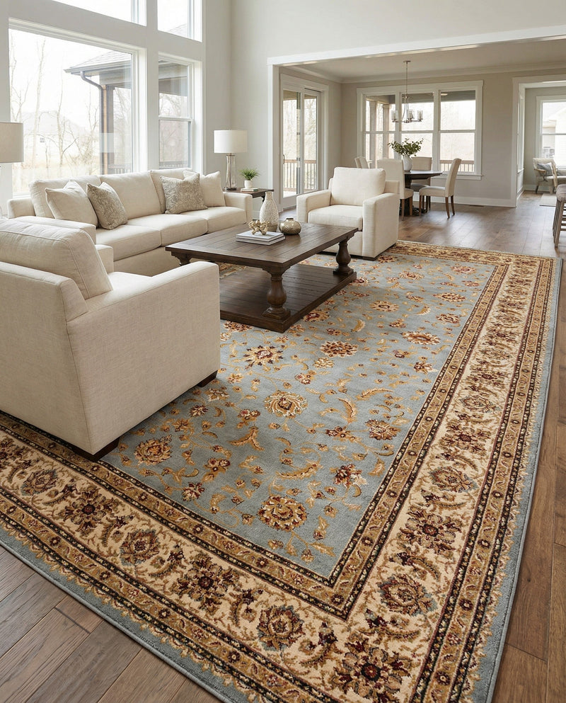 Jaipur Elegance Collection Area Rug -  Nahargarh (Light Blue) Rectangle Light Blue  lifestyle 29