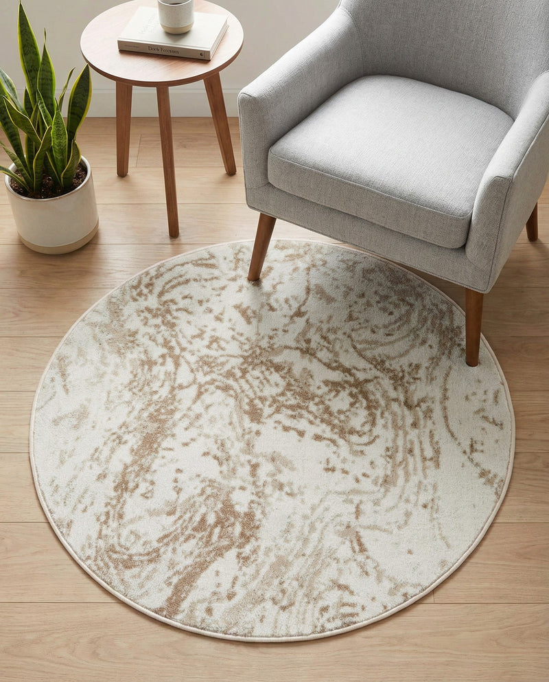 Coastal Haven Collection Area Rug -  Nautilus Round Ivory  lifestyle 22