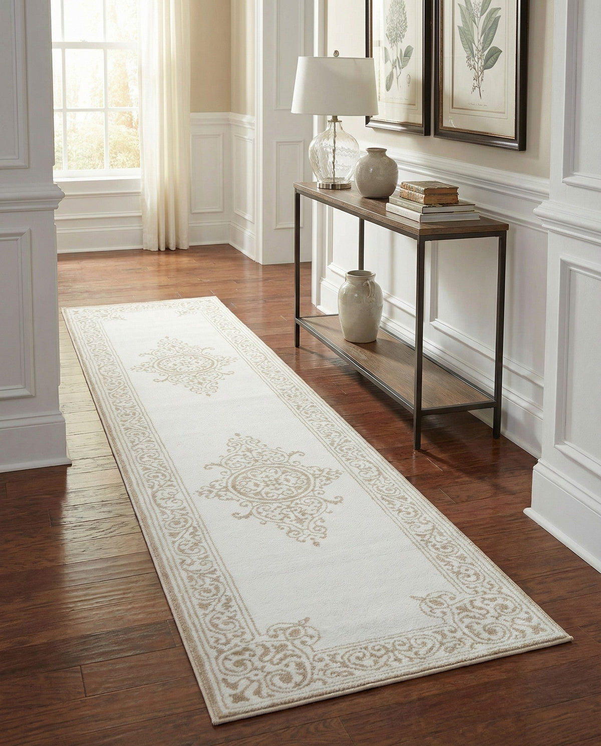 Sanctuary Retreat Collection Area Rug - Haven Runner Snow White  lifestyle 86