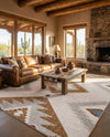 Desert Modern Eco Rug Series Collection Area Rug -  Zion Rectangle Ivory  lifestyle 17