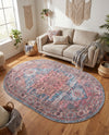 Zahara Oasis Collection Area Rug -  Fez Oval Blue  lifestyle 51