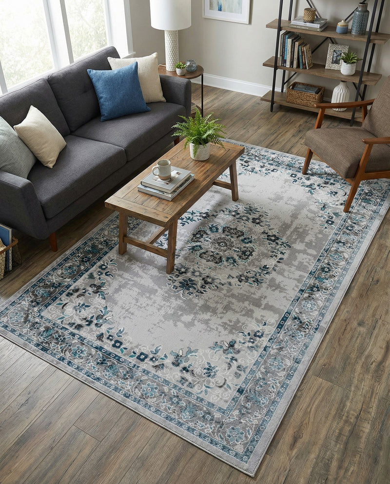 Geneva Terrace Collection Area Rug -  Yverdon Rectangle Gray  lifestyle 41
