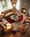 Autumn Meadow Collection Area Rug -  Emberglow Rectangle Multi  lifestyle 19