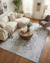 Heritage Elegance Collection Area Rug -  Miramar Rectangle Charcoal  lifestyle 31