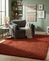 Plush Oasis Collection Area Rug - Serenity (Terracotta) Rectangle Terracotta  lifestyle 14