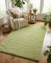 Solid Shag Seaside Collection Area Rug - Azure Cove (Light Green) Rectangle Light Green  lifestyle 5