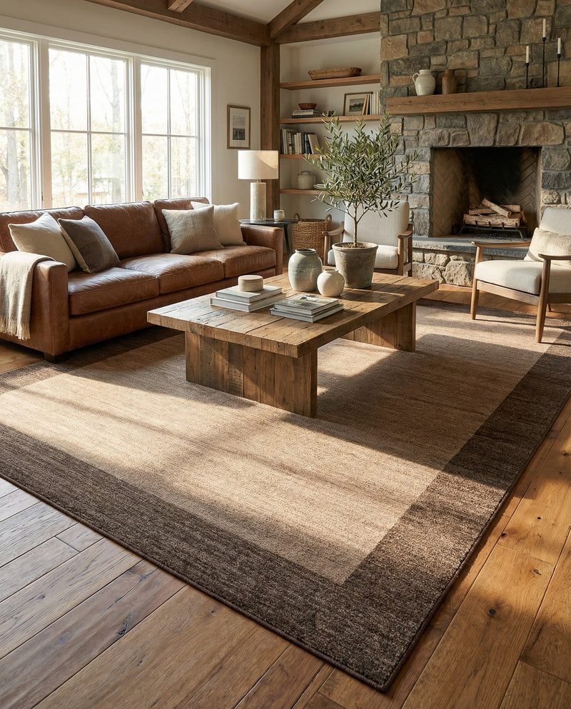 Studio Haven Collection Area Rug -  Conservatory (Light Brown) Rectangle Light Brown  lifestyle 6