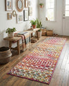 Mediterranean Lattice Collection Area Rug - Santorini (Multi) Runner Multi  lifestyle 45