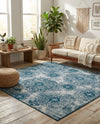 Riviera Elegance Collection Area Rug -  Monaco (Blue) Square Blue  lifestyle 71