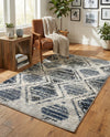 Marrakech Mosaic Collection Area Rug -  Atlas Rectangle Blue Gray  lifestyle 9