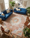 Coastal Haven Collection Area Rug - Seabreeze (Red) Rectangle Red  lifestyle 4