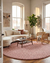 Alpine Plush Collection Area Rug -  Cortina (Dusty Rose) Round Dusty Rose  lifestyle 59