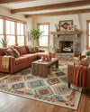 Coastal Terrace Collection Area Rug -  Sandbar Rectangle Ivory  lifestyle 6