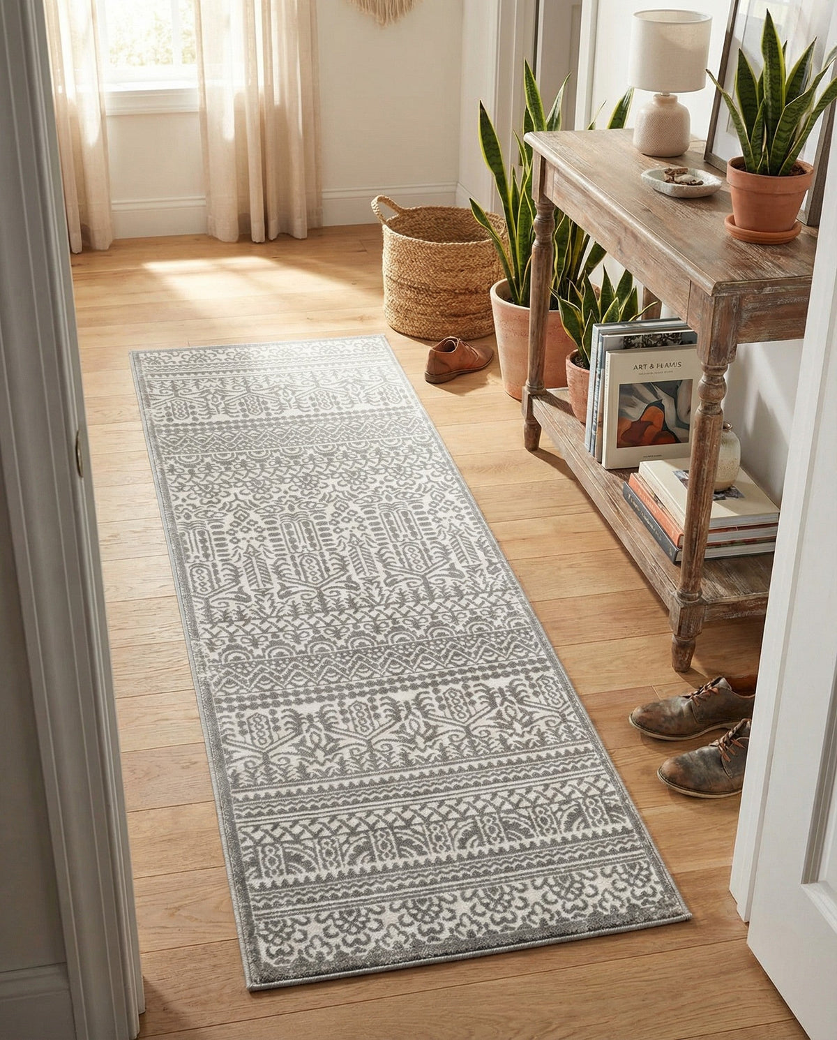 Metro Heights Collection Area Rug -  Chelsea Runner Gray  lifestyle 129
