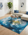 Urban Terrace Collection Area Rug -  Pergola Square Blue  lifestyle 46