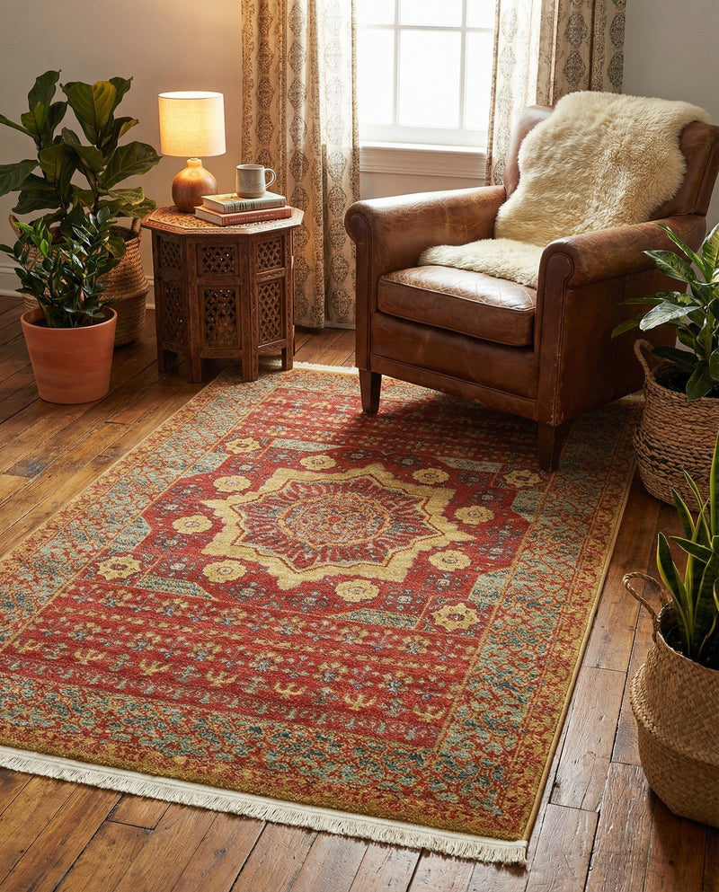 Ottoman Elegance Collection Area Rug -  Cappadocia Rectangle Red  lifestyle 28