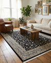 Persian Elegance Collection Area Rug -  Ardabil Rectangle Navy Blue  lifestyle 35