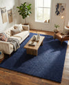 Solid Shag Seaside Collection Area Rug - Azure Cove (Navy Blue) Rectangle Navy Blue  lifestyle 21