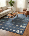 Autumn Meadow Collection Area Rug -  Junipervale Rectangle Navy Blue  lifestyle 11