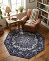 Georgetown Rugs Collection Area Rug - Dupont (Navy Blue) Octagon Navy Blue  lifestyle 39