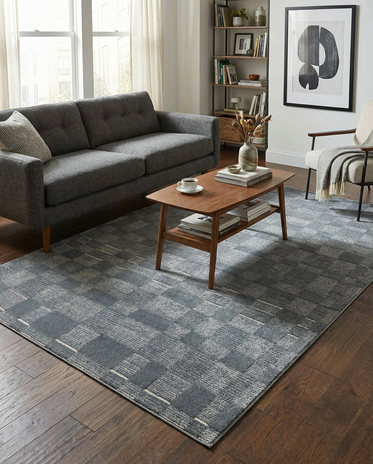 Haven Tapestry Collection Area Rug -  SereneCove Rectangle Serenity Blue  lifestyle 18