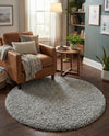 Eternal Plush Oasis Collection Area Rug -  Tranquility (Ash) Round Ash  lifestyle 58