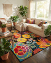 Venetian Elegance Collection Area Rug -  Accademia Rectangle Black  lifestyle 29