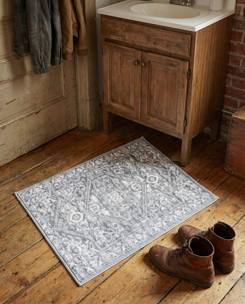 Charleston Elegance Collection Area Rug - Harborview Rectangle Gray  lifestyle 33
