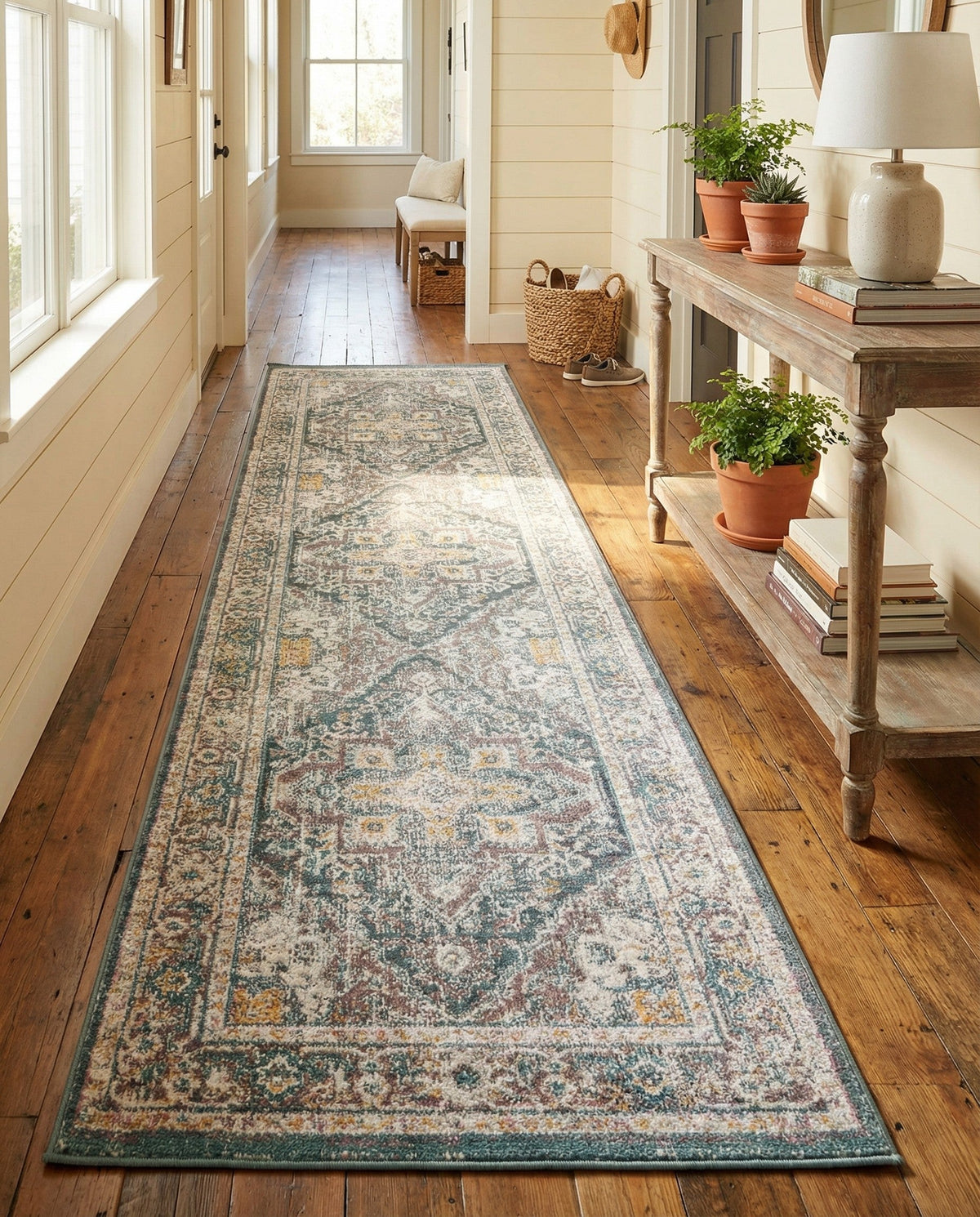 Caribbean Breeze Collection Area Rug -  Andros Runner Gray  lifestyle 160